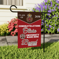 Personalized College Bound Garden Flag, Double Sided Future Graduate Custom Decor, University Bound Yard Sign, Class of 2026 Graduation Flag