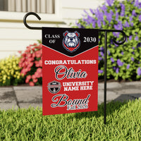 Personalized College Bound Garden Flag, Double Sided Future Graduate Custom Decor, University Bound Yard Sign, Class of 2026 Graduation Flag