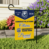 Personalized College Bound Garden Flag, Double Sided Future Graduate Custom Decor, University Bound Yard Sign, Class of 2026 Graduation Flag