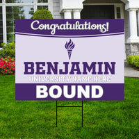 Personalized College Bound Yard Sign Class of 2026, Graduation Yard Sign Senior 2026 Sign, University Bound Grad Sign Outdoor Decoration