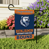 Personalized College Graduation Garden Flag, Double-Sided Custom School, University Logo, Class of 2026 Yard Sign, Graduate Celebration Flag