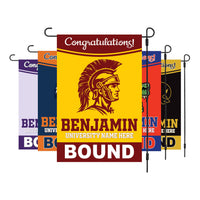 Personalized College Graduation Garden Flag, Double-Sided Custom School, University Logo, Class of 2026 Yard Sign, Graduate Celebration Flag