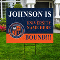 Personalized College Bound Yard Sign Class of 2026, Graduation Yard Sign Senior 2026 Sign, University Bound Grad Sign Outdoor Decoration