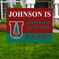 Personalized College Bound Yard Sign Class of 2026, Graduation Yard Sign Senior 2026 Sign, University Bound Grad Sign Outdoor Decoration