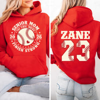 Baseball Senior Night Mom Shirt, Senior Mama 2026 Shirt, Finish Strong Baseball Tee, Proud Baseball Mom Shirt, Gifts for Moms, Front Back