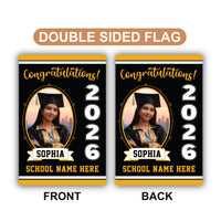 Personalized Graduation Garden Flag Class of 2026, Custom Photo Yard Sign Flag, Senior 2026 Graduation Flag, Graduation Decor Gift