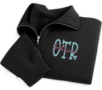 Occupational Therapy Embroidered Quarter Zip Sweatshirt, Personalized COTA OT Pullover, Therapy Team Grad Gift Office Apparel