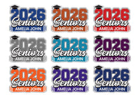 Personalized 2026 Seniors Yard Sign Name & School Name, Graduation Lawn Decoration, Class of 2026 Outdoor Yard Sign with Stakes