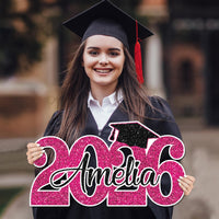 Personalized Graduation 2026 Cutout Sign, Custom Name Senior 2026 PVC Sign, Class of 2026 Photo Prop, Graduation Party Decoration