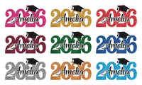 Personalized Graduation 2026 Cutout Sign, Custom Name Senior 2026 PVC Sign, Class of 2026 Photo Prop, Graduation Party Decoration