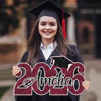 Personalized Graduation 2026 Cutout Sign, Custom Name Senior 2026 PVC Sign, Class of 2026 Photo Prop, Graduation Party Decoration