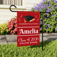 Custom College Bound Garden Flag Class of 2030, Personalized College Yard Sign Flag, Future College Banner, Graduation Decor Gift