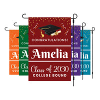 Custom College Bound Garden Flag Class of 2030, Personalized College Yard Sign Flag, Future College Banner, Graduation Decor Gift