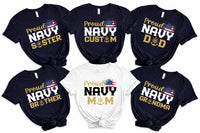 Proud U.S. Navy Family Shirt, Personalized Military Family Shirt, Boot Camp Graduation Tee, Proud Navy Mom Shirt, Military Gifts