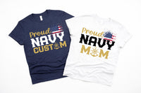 Proud U.S. Navy Family Shirt, Personalized Military Family Shirt, Boot Camp Graduation Tee, Proud Navy Mom Shirt, Military Gifts