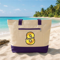 Personalized Softball Birthday Tote Bag with Name and Age, Custom Baseball Birthday Gift Bag, Girls Sports Birthday Bag, Softball Gift