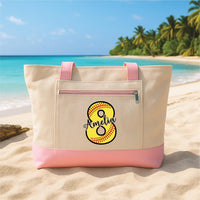 Personalized Softball Birthday Tote Bag with Name and Age, Custom Baseball Birthday Gift Bag, Girls Sports Birthday Bag, Softball Gift