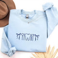 Dental Embroidered Sweatshirt, Tooth & Tools Hoodie, Dentist Shirt, Dental Hygienist Long Sleeve Shirt, Cute Dentist Gift, Coquette Bow