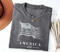 America 250 Shirt, Vintage American Flag Shirt, Patriotic USA Shirt, 250th Anniversary America Tee, Fourth of July Shirt, Patriotic Gift