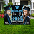 Personalized Graduation Yard Sign 2026 with Photo, Graduate Picture Sign, Class of 2026, Custom Graduation 2026 Yard Sign with Metal H-Stake