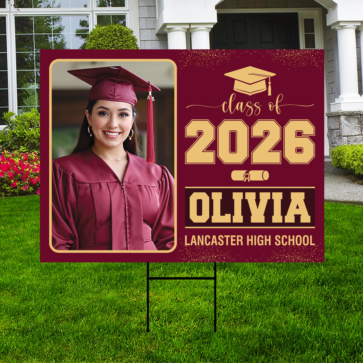 Personalized Graduation Yard Sign 2026 with Photo, Graduate Picture Si ...