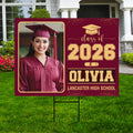 Personalized Graduation Yard Sign 2026 with Photo, Graduate Picture Sign, Class of 2026, Custom Graduation 2026 Yard Sign with Metal H-Stake