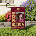 Personalized Graduation Garden Flag with Photo, Double Sided, Custom Name & School, Graduation Decoration 2026 Yard Sign, Class of 2026 Flag
