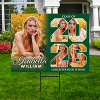 Personalized Graduation Yard Sign 2026 with Photo, Graduate Picture Sign, Class of 2026, Custom Graduation 2026 Yard Sign with Metal H-Stake