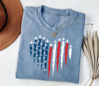 Patriotic Jet Heart Shirt, Military USA Graphic Shirt, 4th of July Tee, American Pride Shirt, Red White Blue Veteran Shirt, Gift for Veteran