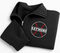 Baseball Mom Embroidered Quarter Zip Sweatshirt, Custom Name Game Day Pullover, Personalized Baseball Mama Fan Apparel Gift