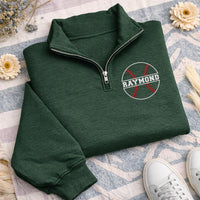 Baseball Mom Embroidered Quarter Zip Sweatshirt, Custom Name Game Day Pullover, Personalized Baseball Mama Fan Apparel Gift