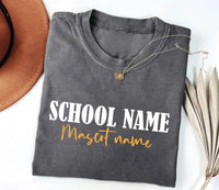 Custom School Shirt, Custom Text School Shirt, School Logo Tee, Team Mascot Shirt, School Spirit Shirt, Spirit Gifts, Gifts for Students