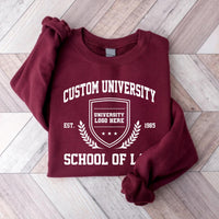 Custom College Sweatshirt, Personalized University Shirt, College Name Tee, Custom School Spirit Shirt, Graduation Gifts, Gifts for Students