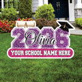 Personalized Graduation 2026 Yard Sign, Custom Name & School Name Yard Decor, Class of 2026 Outdoor Graduation Lawn Sign with Stakes