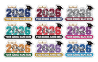 Personalized Graduation 2026 Yard Sign, Custom Name & School Name Yard Decor, Class of 2026 Outdoor Graduation Lawn Sign with Stakes