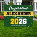 Personalized Graduation Yard Sign 2026, Class of 2026 Custom Name Lawn Sign with Stakes, Senior Graduation Outdoor Yard Decoration