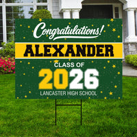 Personalized Graduation Yard Sign 2026, Class of 2026 Custom Name Lawn Sign with Stakes, Senior Graduation Outdoor Yard Decoration