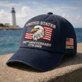 Custom Name USA 250th Anniversary Embroidered Hat, United States 1776–2026 Patriotic Eagle Cap, American Flag Veteran Gift for Men, Women