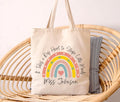 It Takes a Big Heart Tote Bag, Personalized Teacher Tote Bag, Custom Name Teacher Gift, Teacher Appreciation Gift, Rainbow Teacher Tote Bag