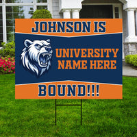 Personalized College Bound Yard Sign Class of 2026, Graduation Yard Sign Senior 2026 Sign, University Bound Grad Sign Outdoor Decoration
