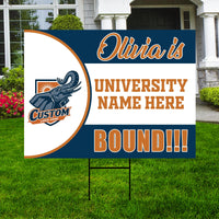 Personalized College Bound Yard Sign Class of 2026, Graduation Yard Sign Senior 2026 Sign, University Bound Grad Sign Outdoor Decoration