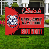Personalized College Bound Yard Sign Class of 2026, Graduation Yard Sign Senior 2026 Sign, University Bound Grad Sign Outdoor Decoration