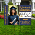 Personalized Graduation Yard Sign with Photo Class of 2026, Custom Senior 2026 Yard Sign, Graduation Party Outdoor Sign with Stakes