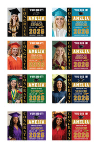 Personalized Graduation Yard Sign with Photo Class of 2026, Custom Senior 2026 Yard Sign, Graduation Party Outdoor Sign with Stakes