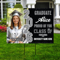 Personalized Graduation Yard Sign with Photo Class of 2026, Custom Senior 2026 Yard Sign, Graduation Party Outdoor Sign with Stakes