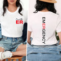 Personalized ER Nurse Sweatshirt, Emergency Department Shirt, ED Nurse Tee, Custom Emergency Room Tech Shirt, Nurse Graduation Shirt, Front Back