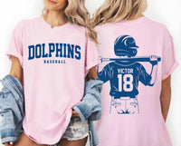 Customized Baseball Mom Shirt, Baseball Player Graphic Shirt, Your Name Number Tee, Custom Baseball Team Name Shirt, Mom's Gifts, Front Back