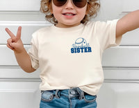 Baseball Brother Shirt, Baseball Sis Shirt, Baseball Lover Bro Tee, Cheer Sister Shirt, Custom Player Name Shirt, Sports Gifts, Front Back