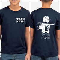 Baseball Brother Shirt, Baseball Sis Shirt, Baseball Lover Bro Tee, Cheer Sister Shirt, Custom Player Name Shirt, Sports Gifts, Front Back