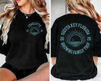 Personalized Family Beach Vacation Shirt, Custom Family Name Shirt, Family Beach Trip Tee, Matching Family Shirt, Vacation Gifts, Front Back